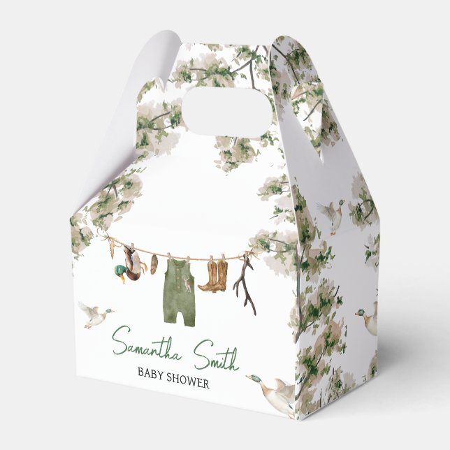 Duck Hunting Baby Shower Favor Boxes (Front Side)