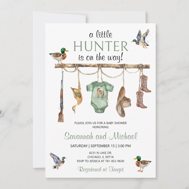 Duck Hunting Baby Shower Invitation (Front)