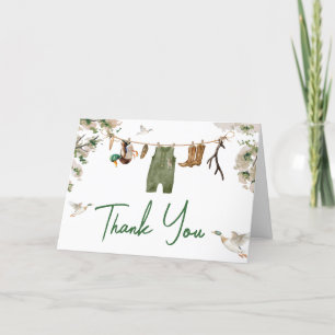 Duck Hunting Baby Shower Letterpress Thank You Card