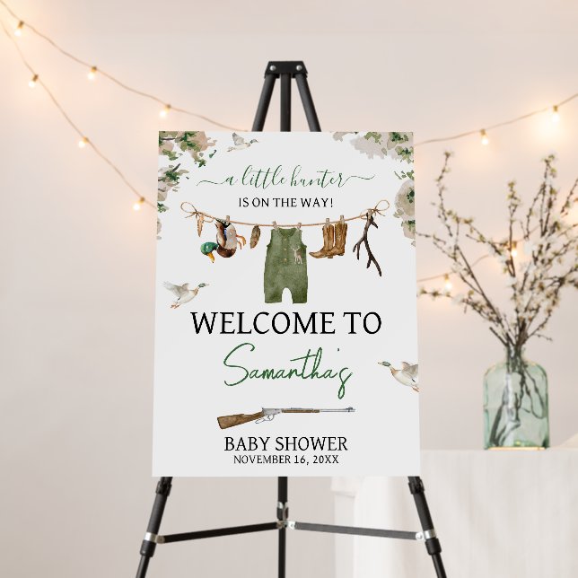 Duck Hunting Baby Shower Welcome Sign (In Situ (Stand))