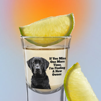Duck Hunting Bird Dog Funny Quote Labrador Shot Gl Shot Glass by TheShirtBox at Zazzle