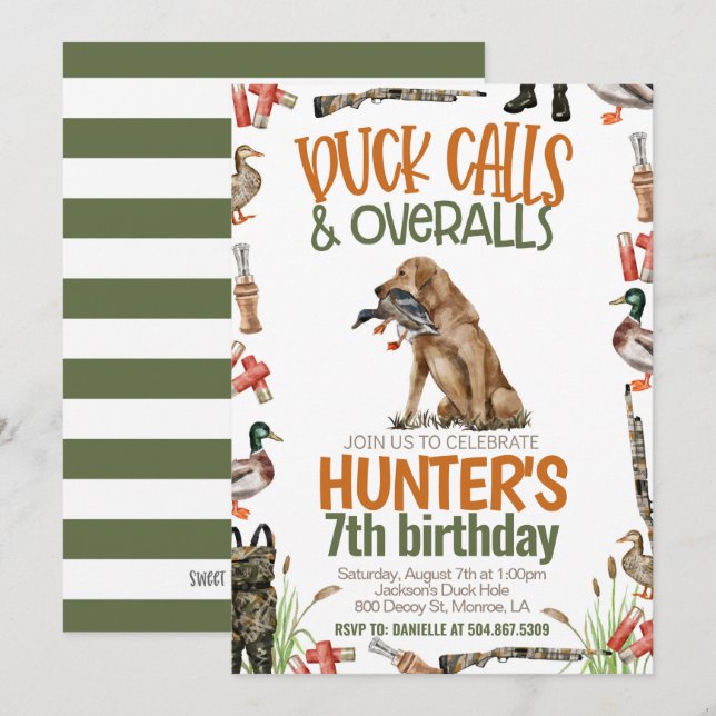Duck Hunting Birthday Invitation (Front/Back)