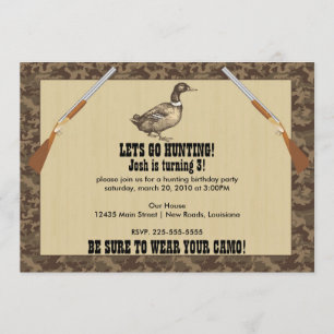 Duck Hunting Birthday Invitation
