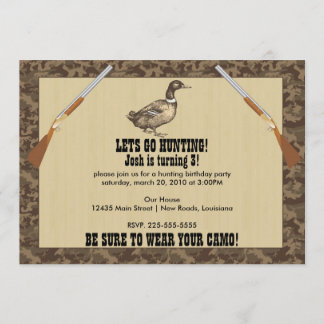 Duck Hunting Birthday Invitation