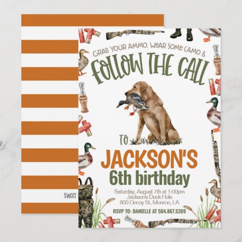 Duck Hunting Birthday Invitation