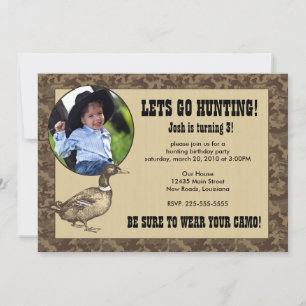 Duck Hunting Birthday Invitation