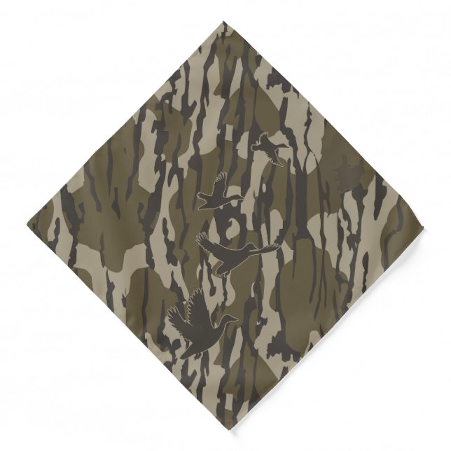 Duck Hunting Camo Ducks Bottomland Camo Bandana (Front)