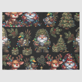 Duck Hunting Camo Gnomes Tissue Paper