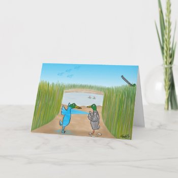 Duck Hunting Cartoon Card by bad_Onions at Zazzle