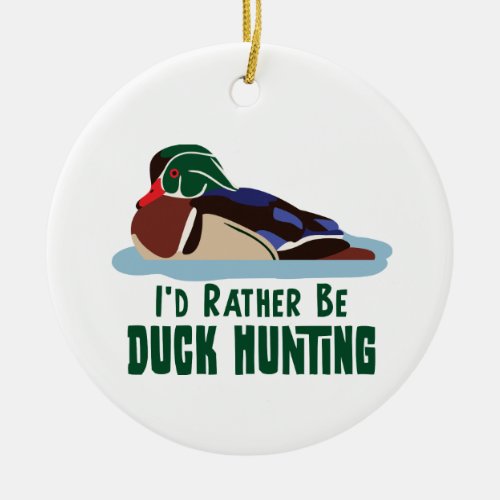 Duck Hunting Ceramic Ornament