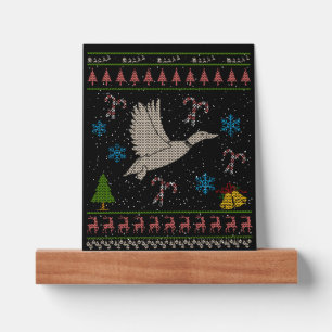 Duck Hunting Christmas Ugly Sweater Duck Hunter Picture Ledge