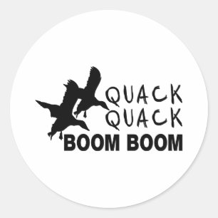 DUCK HUNTING CLASSIC ROUND STICKER