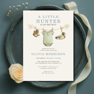 Duck Hunting Clothesline Boy Baby Shower Invitation