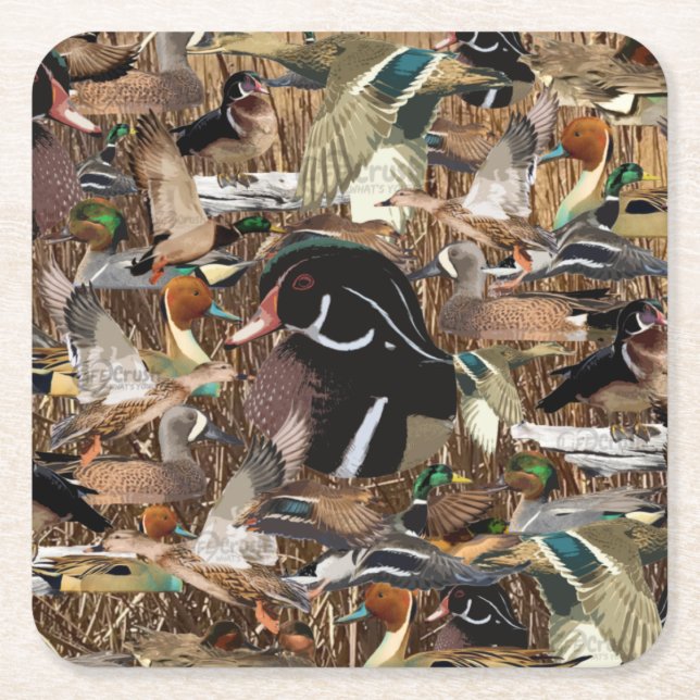 Duck Hunting Gifts, Duck Décor Coaster (Front)