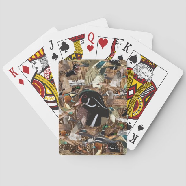 Duck Hunting Gifts, Duck Hunter  Poker Cards (Back)