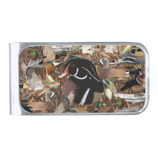 Duck Hunting Gifts, Duck Hunter Silver Finish Money Clip