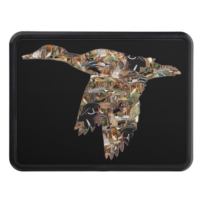 Duck Hunting Gifts, Wood Duck Mallard Trailer Hitch Cover (Front)