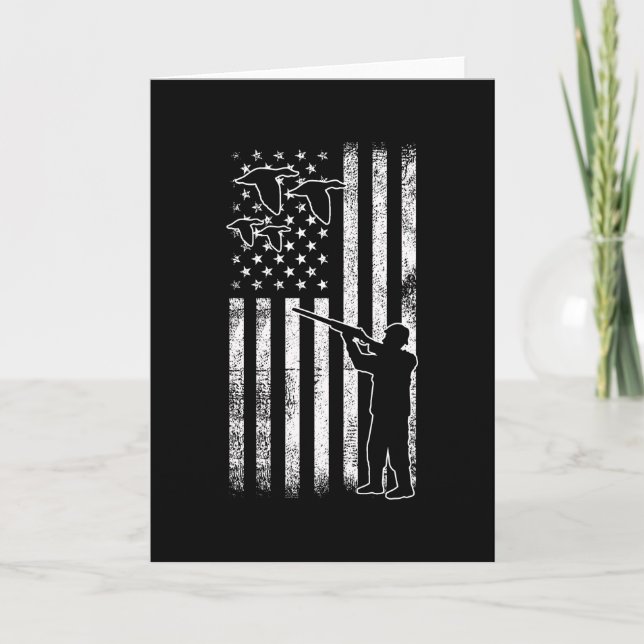 Duck Hunting Hunter Hunting Duck Card (Front)