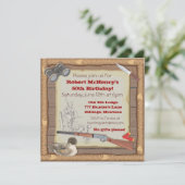 Duck Hunting Invitation with wood frame (Standing Front)