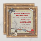 Duck Hunting Invitation with wood frame (Front/Back)