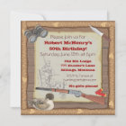 Duck Hunting Invitation with wood frame
