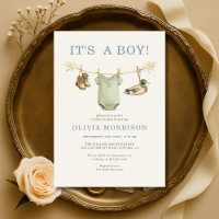 Duck Hunting It's a Boy Clothesline Baby Shower