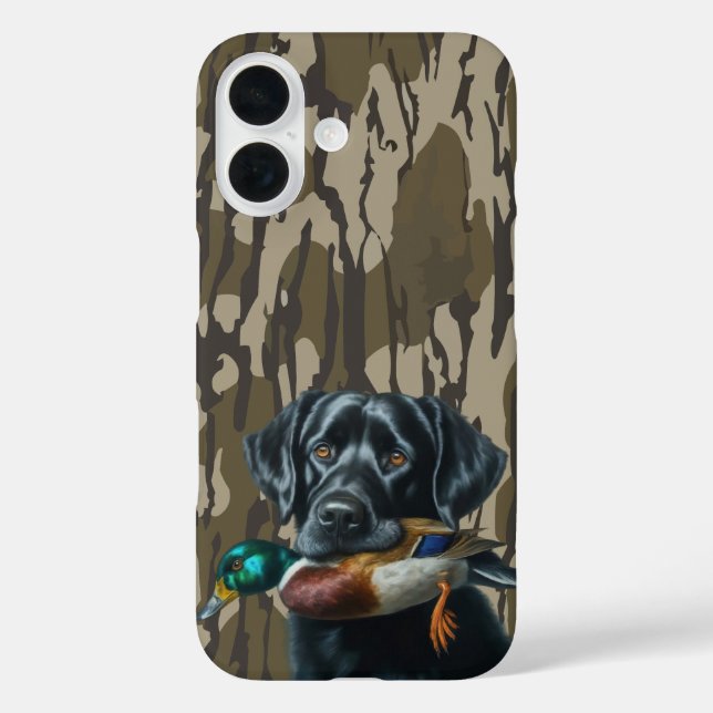 Duck Hunting Labrador Retriever Bottomland Camo Case-Mate iPhone Case (Back)
