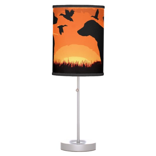 Duck Hunting Lamp, Labrador Lamp, Duck Décor Table Lamp (Front)