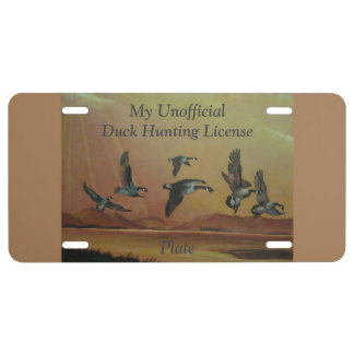 Duck Hunting License Plate