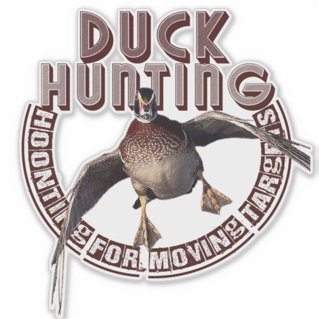 Duck  hunting logo Sticker (Front)