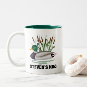 Duck Hunting Mallard Hunter Two-Tone Coffee Mug