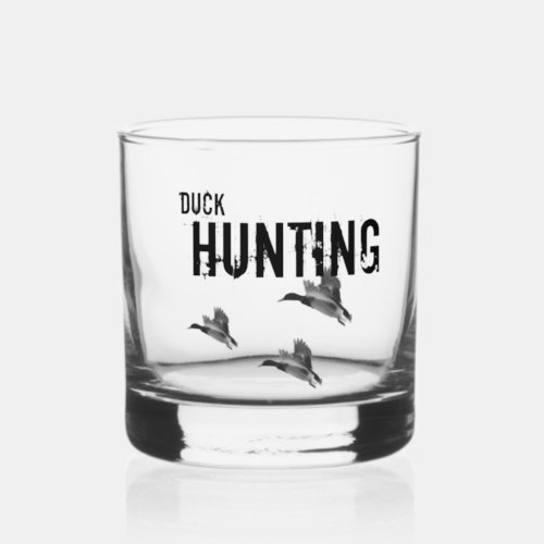 Duck Hunting Mallard Outdoors Sport Hobby Whiskey Glass