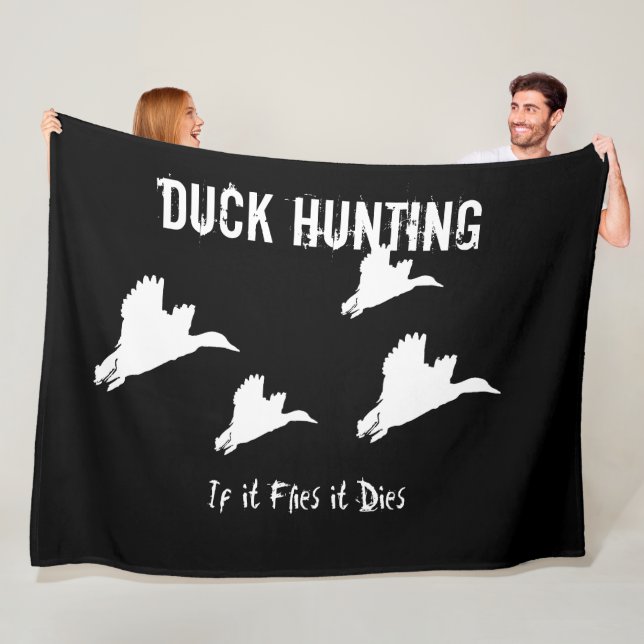 Duck Hunting Mallard Outdoors Sports Hobby Men Fleece Blanket (In Situ)