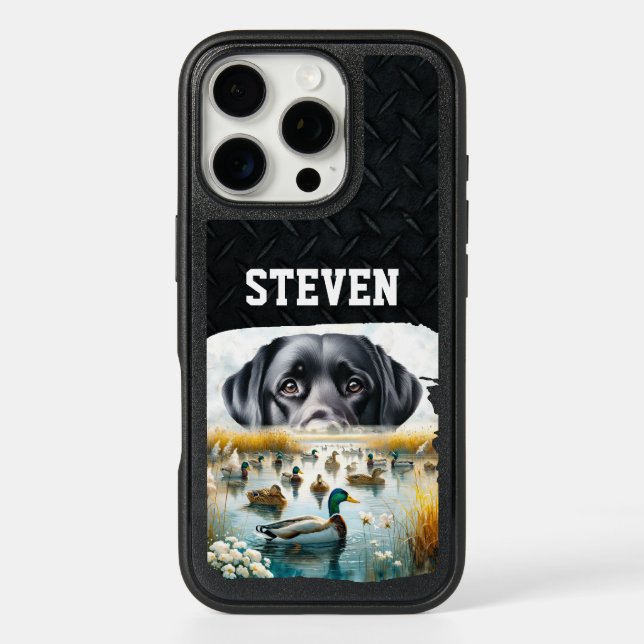 Duck Hunting Marsh Retreiver Dog Cool Name Otterbox iPhone Case (Back)