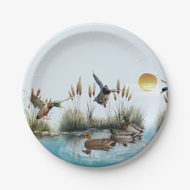 Duck Hunting Paper Plates (Front)