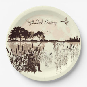 Duck Hunting Paper Plates