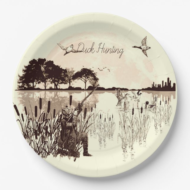 Duck Hunting  Paper Plates (Front)