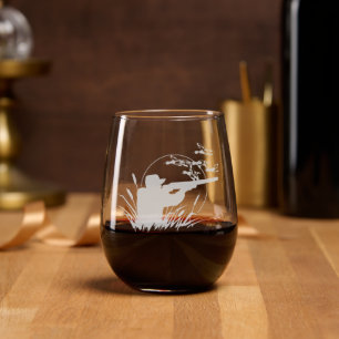 Duck Hunting Stemless Wine Glass