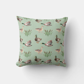 Duck Hunting Throw Pillow Mallard