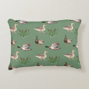 Duck Hunting Throw Pillow Mallard 