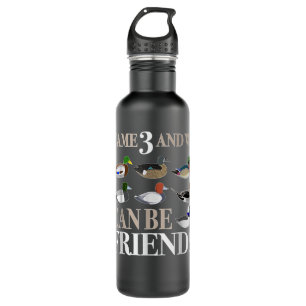 Duck Hunting Waterfowl Hunters Different Duck Spec Stainless Steel Water Bottle