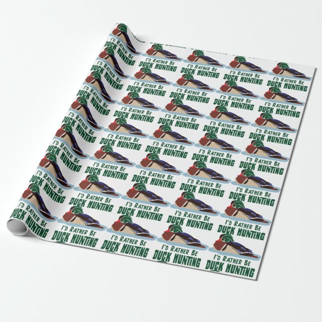 Duck Hunting Wrapping Paper (Unrolled)