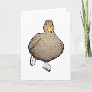 Duck Ice skating Ice skates Card
