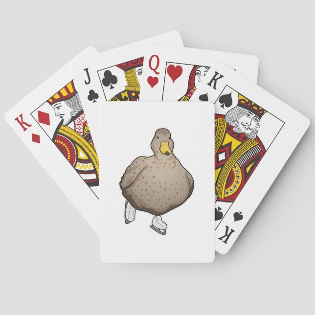 Duck Ice skating Ice skates Poker Cards (Back)