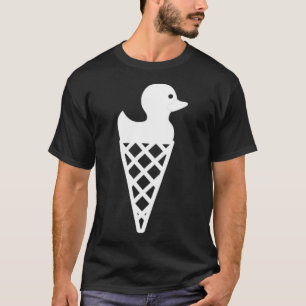 Duck in a black lab puppy animal  T-Shirt