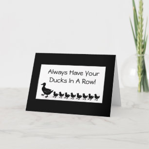 Duck In A Row-Customizable Card