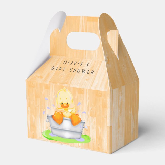 Duck in a Tub Custom Baby Shower Favor Boxes (Front Side)