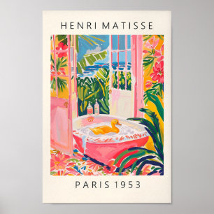 Duck In Bathtub Funny Poster, Bathroom Wall Art, P Poster