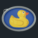 Duck in blue pond oval belt buckle<br><div class="desc">Duck in blue pond is a cool internet meme trend. Place it on the belt buckle and personalize the background color or choose the style ( oval or rectangle) to customize your very own personal gift.</div>