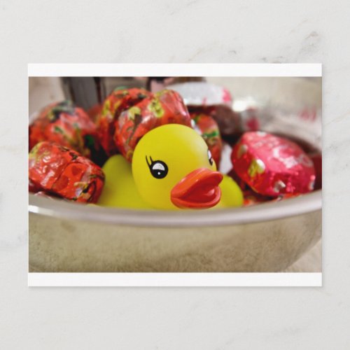 Duck in Candy Postcard
